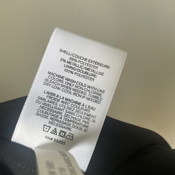 NWT EXPRESS Tank Top Womens Size Medium Black Sheer Stripes Knot Tie - Picture 7 of 7